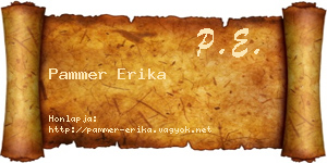 Pammer Erika névjegykártya
